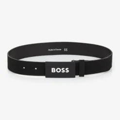 BOSS Clothing Accessories*Boys Black Suede Leather Belt