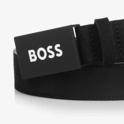BOSS Clothing Accessories*Boys Black Suede Leather Belt