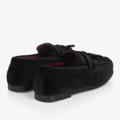 Romano Loafers & Moccasins|Loafers & Moccasins*Boys Black Velvet Loafers