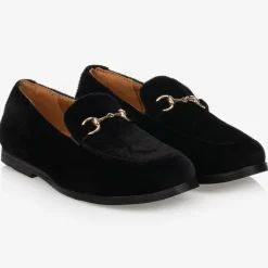 Romano Loafers & Moccasins|Loafers & Moccasins*Boys Black Velvet Loafers