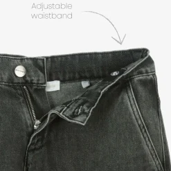 Palm Angels Trousers*Boys Black Washed Denim Jeans