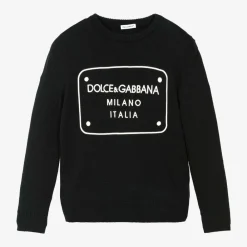 Dolce amp; Gabbana Tops*Boys Black Wool Knit Sweater