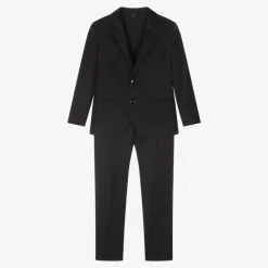 Emporio Armani Suits*Boys Black Wool Single-Breasted Suit
