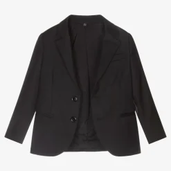 Emporio Armani Suits*Boys Black Wool Single-Breasted Suit