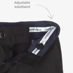 Emporio Armani Suits*Boys Black Wool Single-Breasted Suit