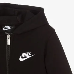 Nike Activewear*Boys Black Zip-Up Hooded Top