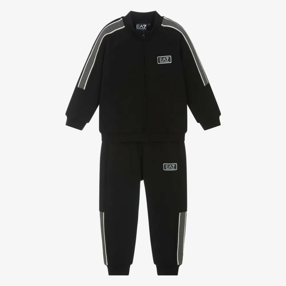 EA7 Emporio Armani Tracksuits*Boys Black Zip-Up Tracksuit