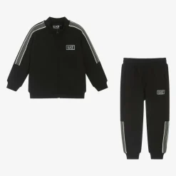 EA7 Emporio Armani Tracksuits*Boys Black Zip-Up Tracksuit