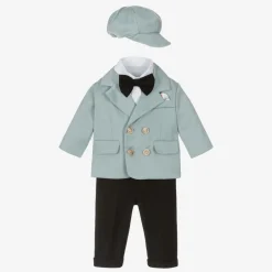 Andreeatex Suits|Suits*Boys Blue & Black Double Breasted Suit