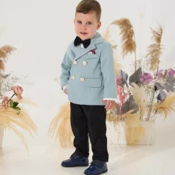 Andreeatex Suits|Suits*Boys Blue & Black Double Breasted Suit