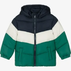 Mayoral Coats & Jackets*Boys Blue & Green Colourblock Puffer Coat