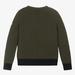 Moncler Enfant Tops*Boys Blue & Green Wool Knit Sweater
