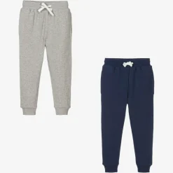 Childrensalon Essentials Trousers*Boys Blue & Grey Organic Joggers (2 Pack)