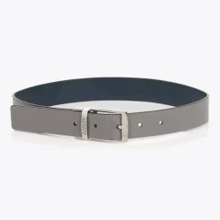 Emporio Armani Clothing Accessories*Boys Blue & Grey Reversible Leather Belt