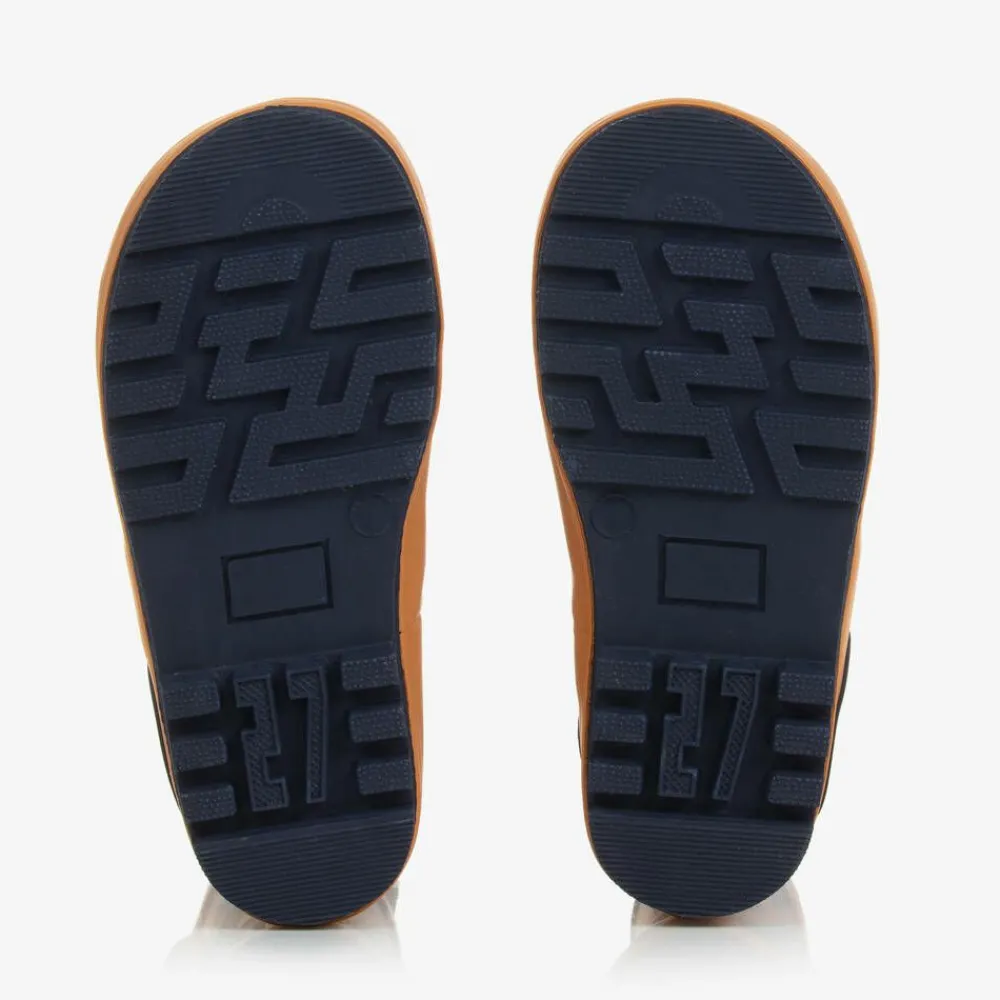 Chipmunks Rain Boots|Rain Boots*Boys Blue & Orange Fox Rain Boots