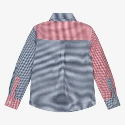 Dr. Kid Tops*Boys Blue & Red Check Cotton Shirt