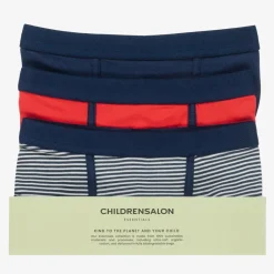 Childrensalon Essentials Underwear*Boys Blue & Red Organic Boxer Briefs (3 Pack)