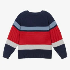 Dr. Kid Tops*Boys Blue & Red Stripe Jumper
