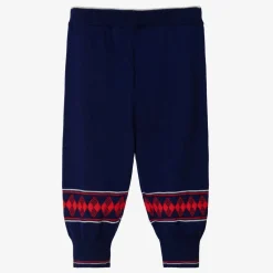 Gucci Trousers|Trousers*Boys Blue & Red  Wool Knit Trousers