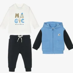 Mayoral Tracksuits|Tracksuits*Boys Blue & White Cotton Bear Tracksuit