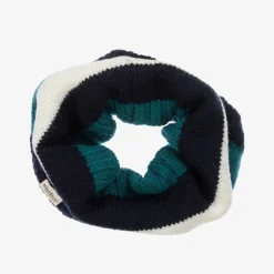 Boboli Scarves*Boys Blue & White Striped Knitted Snood