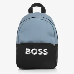 BOSS Bags*Boys Blue & Black Canvas Backpack (33cm)