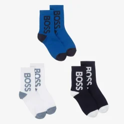 BOSS Socks*Boys Blue Ankle Socks (3 Pack)