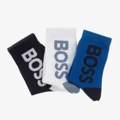 BOSS Socks*Boys Blue Ankle Socks (3 Pack)
