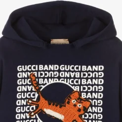 Gucci Tops*Boys Blue Cat Logo Hoodie