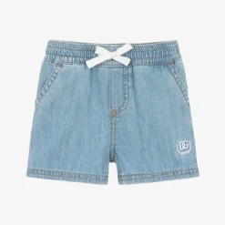 Dolce amp; Gabbana Shorts*Boys Blue Chambray DG Shorts