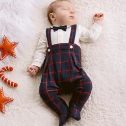 Emile et Rose Babysuits*Boys Blue Check Babygrow