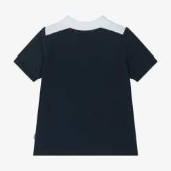 BOSS Tops*Boys Blue Colourblock Cotton Polo Shirt