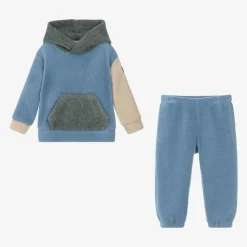 Il Gufo Tracksuits|Tracksuits*Boys Blue Colourblock Fleece Tracksuit