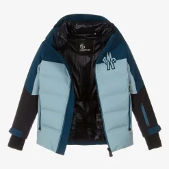 Moncler Enfant Snowwear*Boys Blue Colourblock Montmiral Ski Jacket