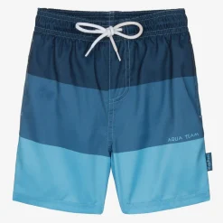 Playshoes Swimwear*Boys Blue Colourblock Swim Shorts (UPF40+)