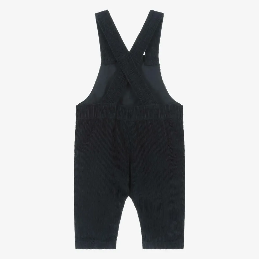 Petit Bateau Trousers*Boys Blue Corduroy Dungarees