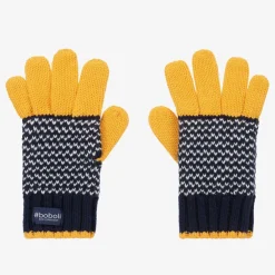 Boboli Gloves & Mittens*Boys Blue Cotton & Wool Gloves