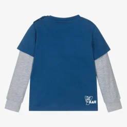 iDO Baby Tops*Boys Blue Cotton Awesome Top