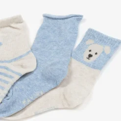 Mayoral Socks|Socks*Boys Blue Cotton Bear Socks (3 Pack)