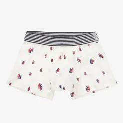 Petit Bateau Underwear*Boys Blue Cotton Boxer Shorts (2 Pack)