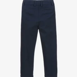Childrensalon Occasions Trousers*Boys Blue Cotton Chino Trousers