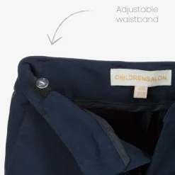 Childrensalon Occasions Trousers*Boys Blue Cotton Chino Trousers