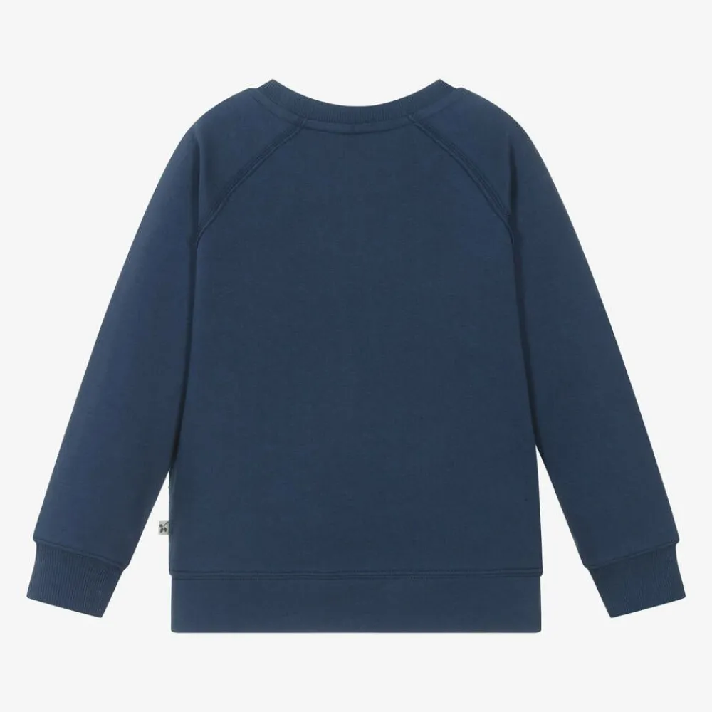 Frugi Tops*Boys Blue Cotton Crocodile Sweatshirt