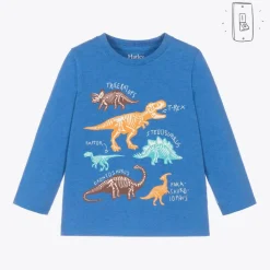 Hatley Tops*Boys Blue Cotton Dinosaur Top
