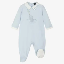 Monnalisa Gifts|Babysuits*Boys Blue Cotton Disney Babygrow