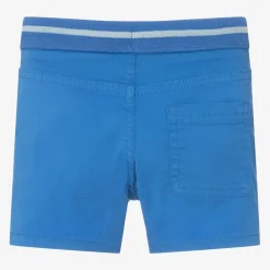 Mayoral Shorts*Boys Blue Cotton Drawstring Shorts