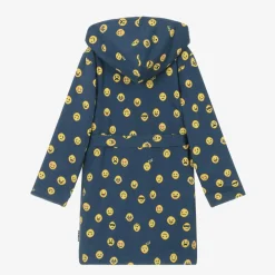 Molo Towels & Robes*Boys Blue Cotton Emoji Dressing Gown