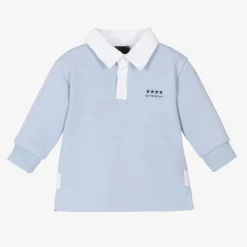 Givenchy Tops*Boys Blue Cotton 4G Rugby Shirt