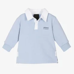 Givenchy Tops*Boys Blue Cotton 4G Rugby Shirt