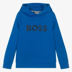 BOSS Tops*Boys Blue Cotton Hoodie